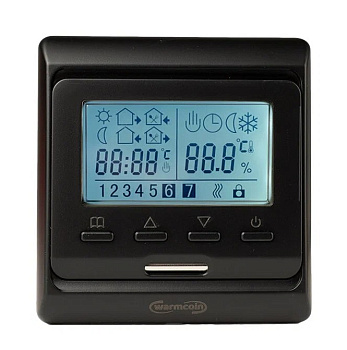 Терморегулятор W-51 Wi-Fi  MATTE ЧЕРНЫЙ  Warmcoin